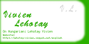 vivien lehotay business card